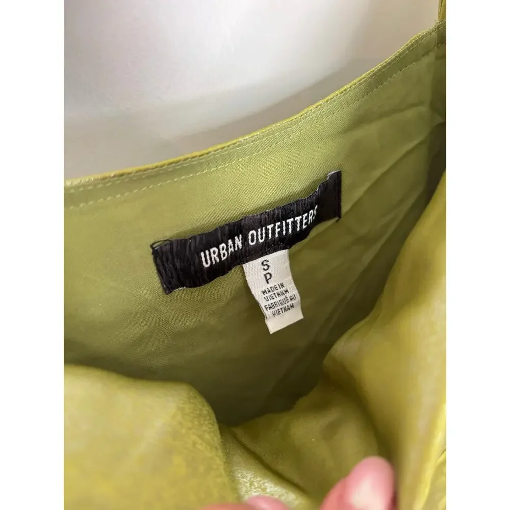 Urban Outfitters Shiny Satin Asymmetrical Mallory Mini Dress Size Small - Picture 3 of 9